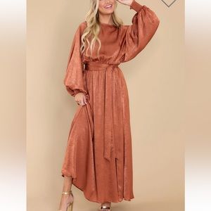 Red dress boutique maxi dress